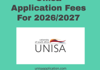 Unisa Application Fees For 2026/2027