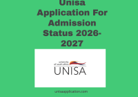 Unisa Application For Admission Status 2026-2027