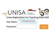 Unisa Registration For Teaching 2026-2027