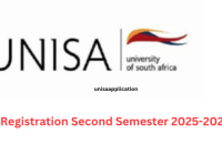 Unisa Registration Second Semester 2025-2026