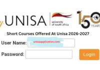 Short Courses Offered At Unisa 2026-2027