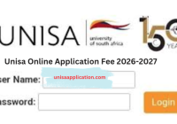 Unisa Online Application Fee 2026-2027