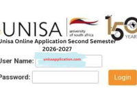 Unisa Online Application Second Semester 2026-2027