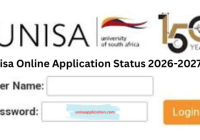 Unisa Online Application Status 2026-2027