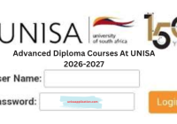 Advanced Diploma Courses At UNISA 2026-2027