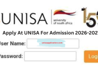 Apply For Admission At Unisa 2026-2027