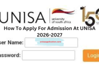 How To Apply For Admission At UNISA 2026-2027