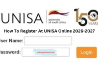 How To Register At UNISA Online 2026-2027