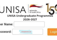 UNISA Undergraduate Programmes 2026-2027