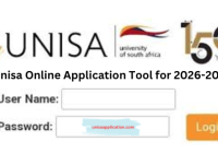 Unisa Online Application Tool for 2026-2027