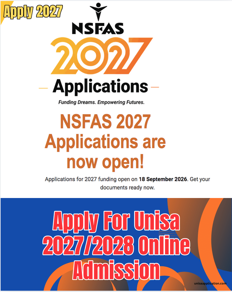 Apply For Unisa 2027/2028 Online Admission